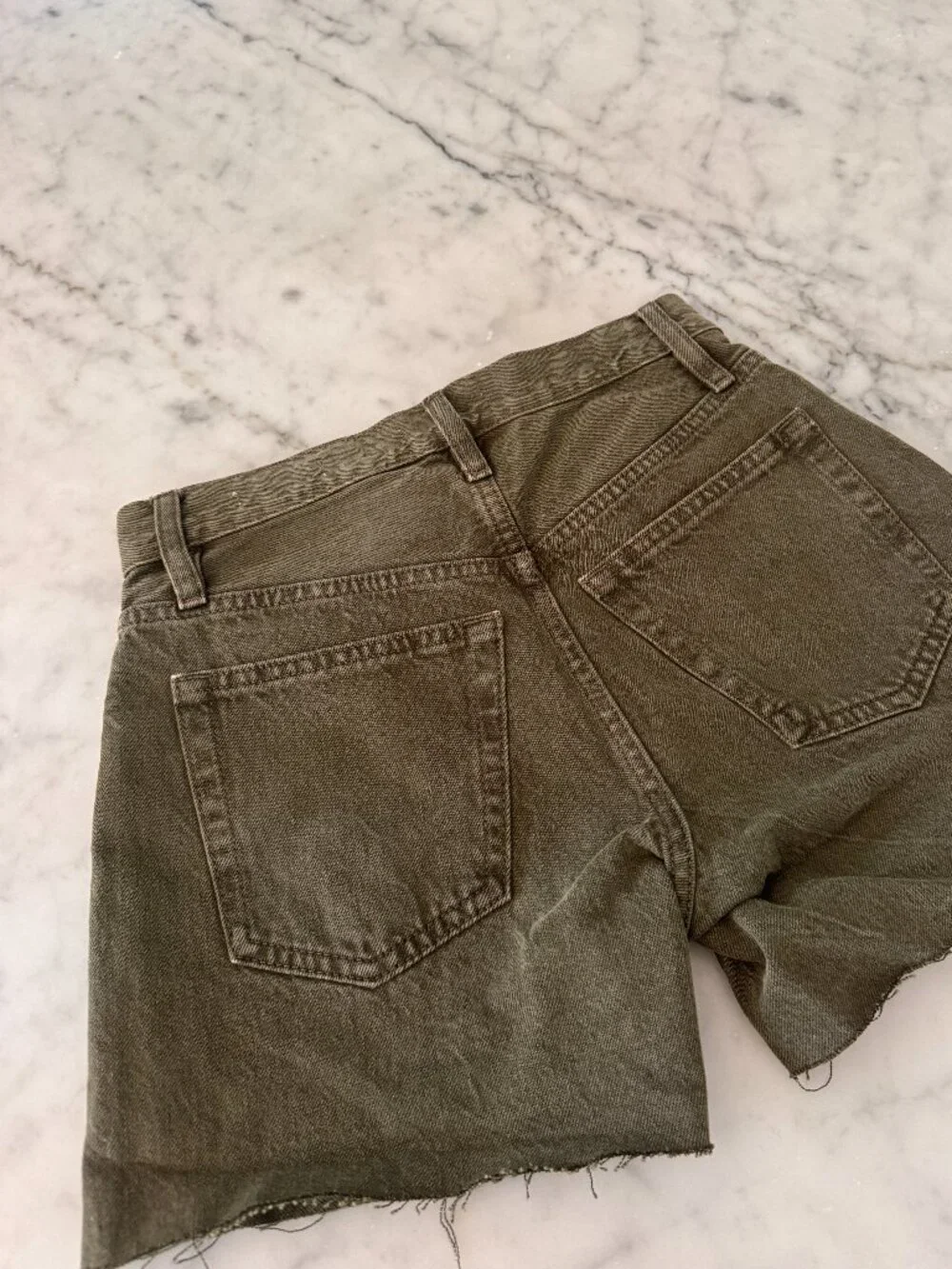 Frame Le Super High Cutoff Shorts — Army Green | Size 23 | NWT | Never Worn